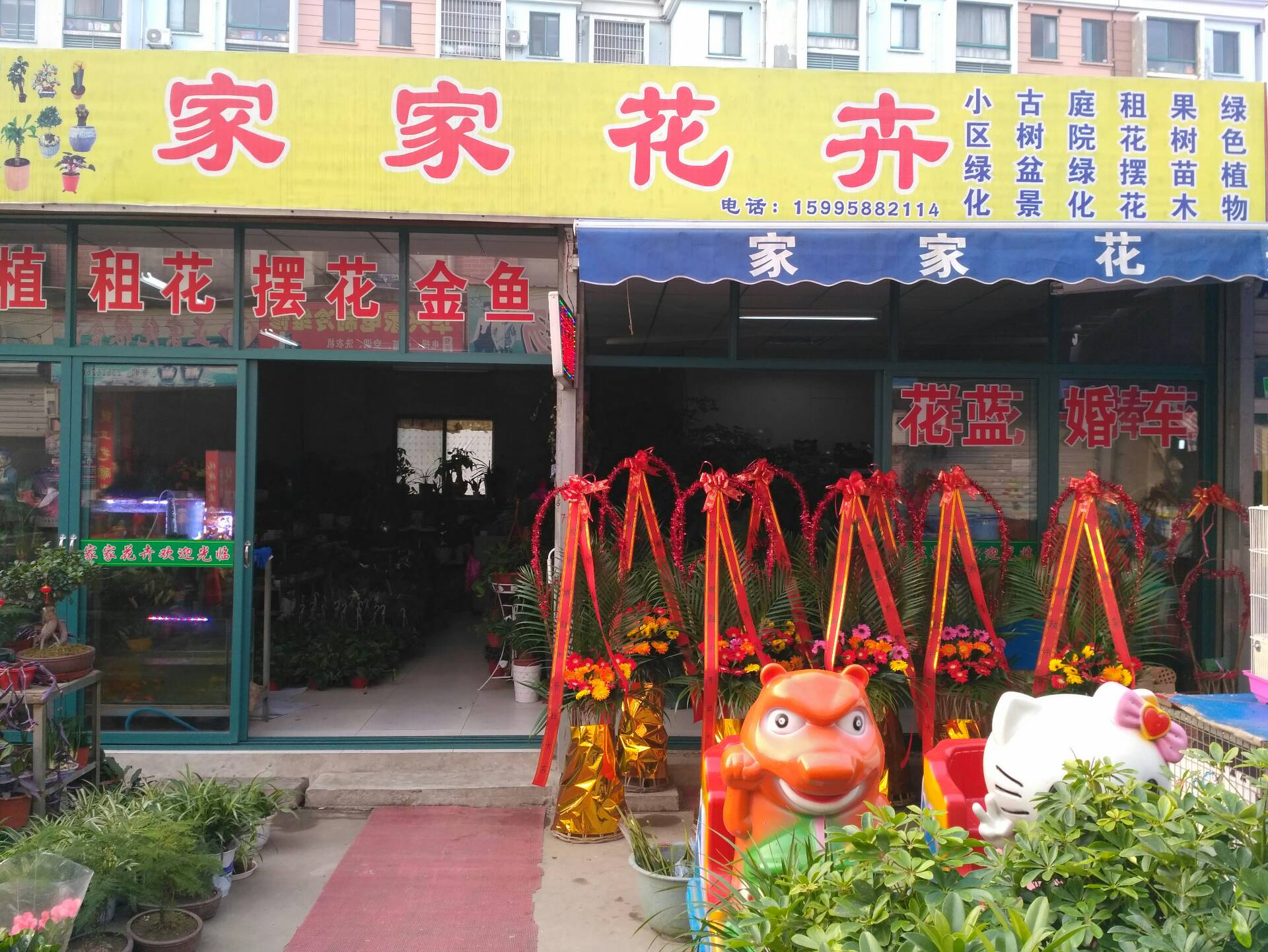 园艺店铺门头图片(园艺店门头广告牌图片)